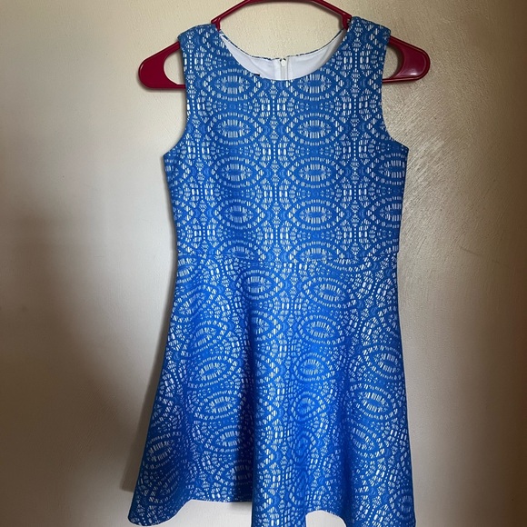 Charming Blue Lace Kids Dress - Picture 1 of 4